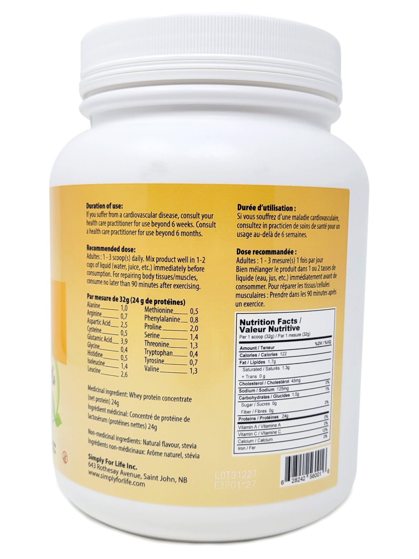 Simply Santé - Whey Protein, Vanilla (907g)